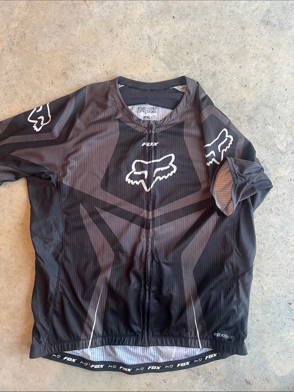 Fox Black and Charcoal Graphic Cycling Jersey